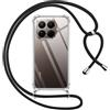 Pnakqil Cover per Xiaomi 15T Pro 5G con Cordino, Trasparente Custodia con Laccio Tracolla Cellulare Girocollo Collana Protettiva per Xiaomi 15T Pro 5G 6.83, Nero