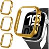 iVoler 3 Pezzi Cover Rigida PC per Apple Watch Series 11/10 42mm (Senza Pellicola Protettiva), Ultra Sottile Custodia Antiurto e Anti-Graffio Bumper Case, Oro
