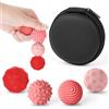 Ainiv Magnetiche Antistress in Silicone, 4 Pezzi Palline magnetiche Fidget Toys, Sfere di Acupressure, Anti-Stress Anxiety Toy per Adulti, Silenzioso Giocattolo da Scrivania (Rosso)