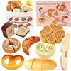 Smartwo Cibo Giocattolo Legno, Accessori Cucina Bambini, Giochi di Legno per bambini 3+ anni montessori, Pane Tagliare, Regali di Compleanno e Natale Adatti a Bambini e Bambine