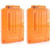 TiGog 2 pezzi clip Magazine per Nerf N Strike, 6 freccette frecce clip Magazine, ricarica rapida freccette, clip rivista per fucili giocattolo Nerf N-Streik Elite Series arancione