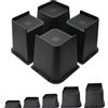 MYMULIKE Alzate per Letti 5,1 cm, 7,6 cm, 10,2 cm, 15,2 cm o 20,3 cm per Uso Intensivo Rialzi per Mobili, Fino a 2721,6 kg Design a Forma di L Blocchi Sollevatori per Letti per Divano, Scrivania