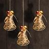 com-four® 3X campanella Decorativa - Decorazione per Porte, pareti e finestre Color Oro - Scintillante Decorazione Natalizia da Appendere (3 Pezzi Campanello - Color Oro)