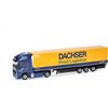 Herpa camion in miniatura Volvo FH GL XL 2020 elettrico autoarticolato frigorifero Dachser Food Logistics, miniatura in scala 1:87, pezzo da collezione, Made in Germany, plastica