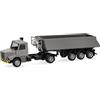 Herpa camion in miniatura Mercedes-Benz/Scania musone ribaltabile, grigio/giallo, miniatura in scala 1:87, pezzo da collezione, Made in Germany, plastica