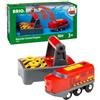 BRIO World - Locomotiva telecomandata, Treno in legno 3+, gioco ferroviario