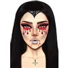 Leg Avenue EYE037 10122 Occhiali per Travestimenti, Vampiro Nero/Rosso, Taglia Unica Donna