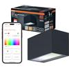 OSRAM SMART+ WiFi Brick Wide Applique LED Su/Giù Grigio | SMART+ Wifi Brick Wall, Outdoor Wall Lights, Grigio scuro, dia, 25000 h, confezione da 1