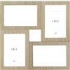 DEKNUDT FRAMES - Cornice in legno naturale, per 4 foto, 10 x 15 cm, da appendere, S68 UC3P4, formato cornice 29,5 x 29,5 cm