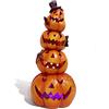 Hodao Decorazioni per interni a forma di zucca di Halloween, per tavolo, Halloween, finestra, scatola regalo, regalo (zucche impilate arancioni)