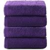 Top Towel Plus - Set di 4 Asciugamani da Bagno e Lavabo 100% Cotone | Asciugamani Morbidi, Assorbenti e Resistenti 50x100 cm | Set Ideale per Bagno Moderno