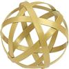 Everydecor Metal Decorative Sphere for Home Decor - Decorative Balls for Shelves, Centerpiece Bowls, Bookshelf - Decoration Orbs Accents for Living Room, Bedroom - Distressed Gold Shelf Spheres
