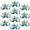 Sziqiqi Pack of 10 Fake Flowers, Silk Rose Flowers, Suit for Wedding/Party Centerpiece Road Lead Flower Rack Decorations, 10 Pieces