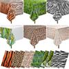 MASHAN Grehge mal - Tovaglia per feste a tema animali della giungla, zoo, leopardo, tigre, zebra, giraffa, foglia di palma, decorazione per compleanno, baby shower, feste (sei stili)