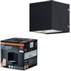 OSRAM SMART+ Matter Applique LED Regolabile RGB+TW | SMART+ MATTER Adjustable Beam Wall, Outdoor Wall Lights, Nero, dia, 30000 h, confezione da 1