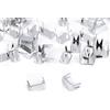 cyclingcolors 20x Estremità inferiore di chiusura lampo 4,5x10mm N. 8 in Metallo Cerniera ideale per Gonne Abbigliamento Pelletteria Creazione di Cuscini, nichel