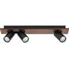 LEDVANCE DECOR SPOT MERCURY, 3 x 3,4 W, 690 lm, aspetto legno nero, faretto, teste orientabili, versatile, faretto per interni, lampade LED sostituibili, colore della luce bianco caldo, GU10