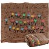 Stranger Things Cose più strane Stranger Things, copriletto super morbido al tatto con luci natalizie Alphabet, 152 x 127 cm
