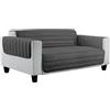 Italian Bed Linen Elegant Copri Divano Trapuntato in Microfibra Anallergica, Doubleface, Grigio Chiaro/Grigio Scuro, 1 Posto