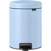Brabantia - NewIcon Pattumiera a Pedale 5L - Piccolo Cestino per Bagno - Coperchio Chiusura Soft-Touch - Funzionamento Agevole a Pedale - Secchio Interno Rimovibile - Dreamy Blue - 21 x 27 x 29 cm