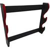 Glac Store® Supporto da Parete Muro per Katana Samurai 2 posti Espositore con Ganci Velluto Rosso