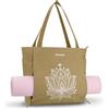 Gonex Borsa Tappetino Yoga per Donna in Tela, Borsa Palestra Pilates | Tela resistente, cerniera antiscivolo, accesso rapido, portaborraccia, adatto per blocchi yoga, Palestra & Viaggio
