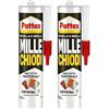 Pattex Mille Chiodi Crystal Adesivo Sigillante Ottimale per Vetri e Specchi, Adesivo di Montaggio di Qualità, Colla Potente per Molti Materiali, 1 Cartuccia da 290 g (Confezione da 2)