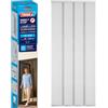 Tesa Cortina Standard blanca 0,95mx2,2m | Tenda a Lamelle per Porte - Zanzariera in 4 Pezzi, Montaggio Senza Trapano, Chiusura a Strappo - Leggermente Schermante