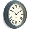Jones Clocks® Venetian Orologio a parete | Orologio a tondo classico | 30cm | Blu | Numeri romani | Design tradizionale ideale per cucina, soggiorno o camera da letto