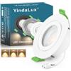 YindaLux 1x Faretti da incasso 230V 5W IP65 2700K, GU10 Faretti led soffitto Bianco, Diametro Foro Ø68-80mm, Faretto led da incasso per cartongesso, cucina, Non dimmerabile