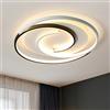 minifair Plafoniera moderna a LED 36W 50cm con telecomando geometria tonda bianco e nero dimmerabile da incasso per soggiorno camera da letto cucina