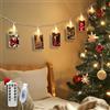 Aigostar Catena luminosa con clip da 6 m e 40 LED con 40 clip per appendere foto, Catena luminosa con telecomando, Clip per foto, Decorazione ghirlanda per Natale, Camere, Matrimoni (Bianco caldo)