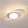 DAXGD Moderna Plafoniera LED, Lampadario led Soffitto 39W 4385lm Pianeti Bianchi per Camera da Letto Cucina Soggiorno, Bianco Caldo 3000K 39CM