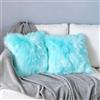 YDFYX Federa Cuscino,in Lana Artificiale Fodera per Cuscino, Super Soft Fodera per Cuscino in Pelle Deluxe Home Decor Decorativo Camera da Letto Federa Divano (2Pcs Azzurro, 45X45 cm)