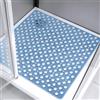 EIVINJE Tappetino da doccia quadrato, antiscivolo, anti-muffa: 70 x 70 cm, grande, per cabina doccia, in gomma morbida, antiscivolo, per bagno, pavimenti bagnati, lavabile in lavatrice, blu