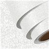 FunStick Carta da Parati Adesiva Muro Bianca Glitterata Camera da Letto Moderna Carta Autoadesiva per Mobili Bianco Fantasie Armadio Comodini Pellicola Adesiva Bianca per Mobili Glitter 40CM×2M