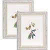 YoHyien Set di 2 Cornici Foto Vintage 15x20 cm, Cornici Portafoto Shabby Chic da Parete e Tavola, Quadro Portafoto Decorative da Appendere Al Muro, Orizzontale e Verticale (Bianco, 15 x 20 cm)