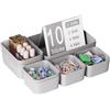Homhut Organizer Cassetti Plastica, 10 Pezzi, Scatole Plastica Organizer, Contenitori per Cassetti Salvaspazio per Trucchi Cassetti, Cosmetici, Bagno, Cucina, Ufficio, Scrivania