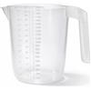 Navoys Caraffa graduata in plastica trasparente da 2 l, senza BPA, misura multi-scala (g, oz, fl oz, ml, tazze, pinte), impilabile, 24 x 16 x 15 cm