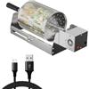Nikou Cestino per Barbecue Girevole Grill, Girarrosto in Acciaio Inox, Rotisserie Automatico Rotante Grill Basket BBQ Kebab Macchina per Verdure, Arachidi, Noci