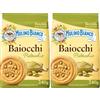 Mulino Bianco Biscotti Baiocchi al Pistacchio, Biscotti con Pistacchio e Pastafrolla Ideali per Colazione o Merenda, Senza Olio di Palma, 1 Sacchetto da 240g (Confezione da 2)