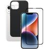 Bundle | custodia nera per telefono & Protezione display | iPhone 12/12 Pro