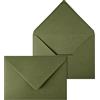 Netuno 20 buste lettera grandi carta strutturat verde khaki formato C5 16,2 x 22,9 cm 140g busta elegante in carta marcata per partecipazioni inviti matrimonio compleanno battesimo Natale Pasqua