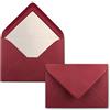 NEUSER PAPIER Buste da lettera colorate - DIN C6 - Foderate con carta velina bianca - 80 g/m2 - 114 X 162 mm - Chiusura adesiva - Busta con fodera interna I marca FarbenFroh® di Gustav NEUSER® 25 pezzi rosso scuro