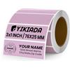 YIKIADA Etichette Termiche Autoadesive 25 X 76 mm Viola Adesivi Colori Rimovibili Stampabili Impermeabili per Logo Codice a Barre QR inventario 500 pezzi per Rotolo