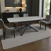 LIBEROSHOPPING Tavolo allungabile 140-200x90 cm top marmo grigio gambe nere - VERAL