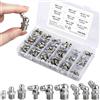 DODUOS 170 Pezzi Set di Ingrassatori,Grasso Raccordo Assortimento M6 M8 M10 Ingrassatori Testine 45°90°180° in Dritto e Angolato per Veicoli, Agricoli e Macchinari Industriali,con Scatola Portaoggetti