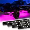 Miisiya 12V Striscia luminosa, LED 12V Impermeabile Rosa per Auto, Striscia Luminosa Sottoscocca Barca Luci a Strisce LED, Flessibile dell'Automobile Impermeabile Bar Griglia Sottoscocc 4PCS