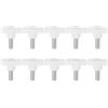 QUARKZMAN 10 Pezzi Manopole ad Ala M8 x 20mm Filettatura Maschio Plastica Manopole a T Manopole Filettate Maniglie di Serraggio a Mano Vite a Pollice, Bianco
