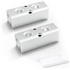 GASHER 2 Pz 2 vie 4 porte in alluminio collettore pneumatico blocco di distribuzione aria Splitter 1/4 porta di uscita 1/2 porta di alimentazione